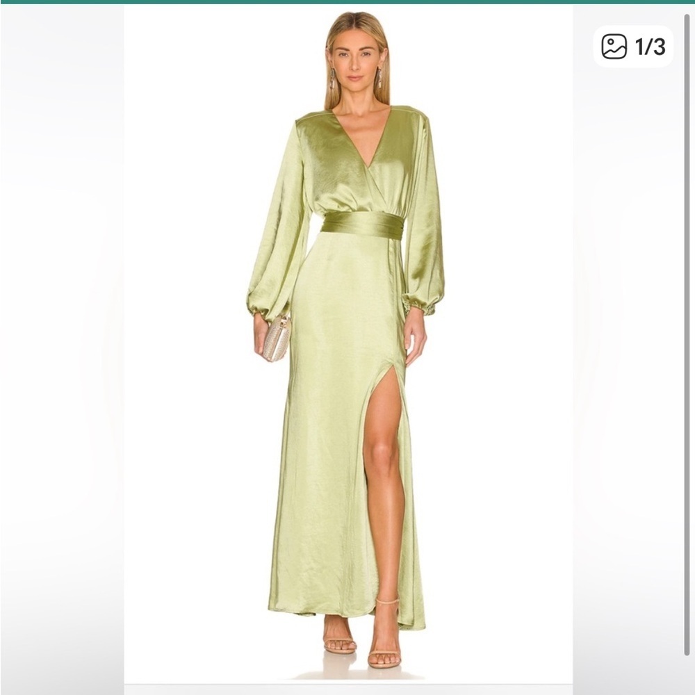 Revolve Elliatt Kai Maxi Dress in Avocado Green Size Medium